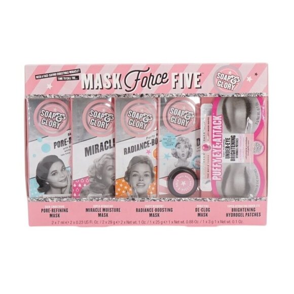 Soap & Glory Mask Force Five Face Mask Collection – 5-Piece Set - Picture 1 of 3